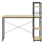 Casa si Gradina - Mobilier - Mese si birouri - Birouri - Birou cu blat MDF si rafturi laterale, cadru metalic, 120x48x122 cm, maro deschis - Infinity.ro