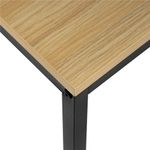 Casa si Gradina - Mobilier - Mese si birouri - Birouri - Birou cu blat MDF si rafturi laterale, cadru metalic, 120x48x122 cm, maro deschis - Infinity.ro