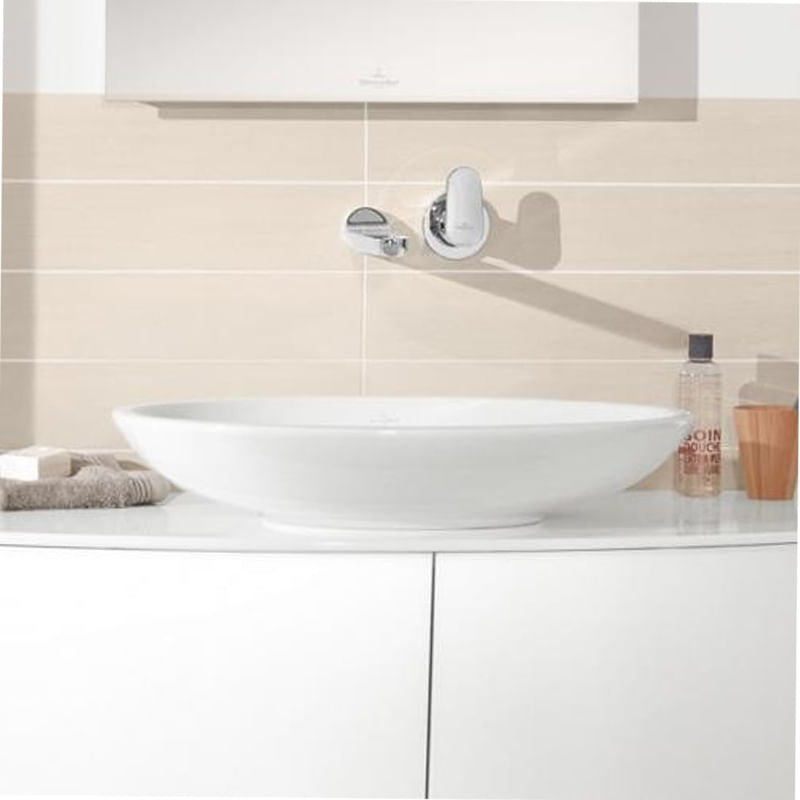 Casa si Gradina - Sanitare - Lavoar baie si accesorii - Lavoare si piedestale - Lavoar pe blat Villeroy & Boch, Loop & Friends, oval, 63 cm, cu preaplin, alb - Infinity.ro