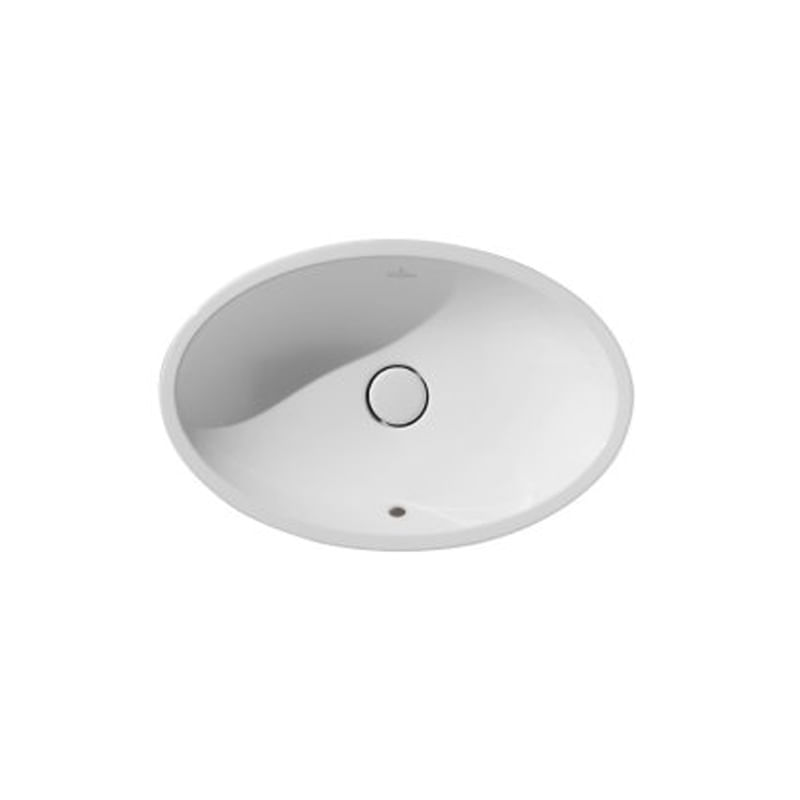 Casa si Gradina - Sanitare - Lavoar baie si accesorii - Lavoare si piedestale - Lavoar pe blat Villeroy & Boch, Loop & Friends, oval, 63 cm, cu preaplin, alb - Infinity.ro
