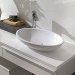 Casa si Gradina - Sanitare - Lavoar baie si accesorii - Lavoare si piedestale - Lavoar pe blat Villeroy & Boch, Loop & Friends, oval, 63 cm, cu preaplin, alb - Infinity.ro
