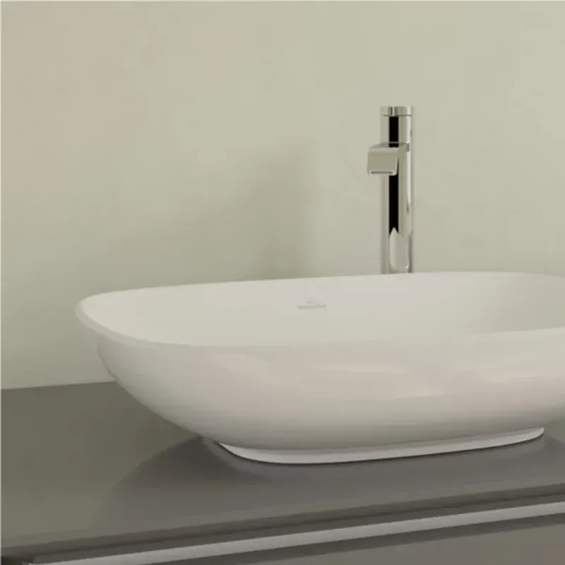 Casa si Gradina - Sanitare - Lavoar baie si accesorii - Lavoare si piedestale - Lavoar pe blat Villeroy&Boch Loop&Friends dreptunghiular alb 56 cm - Infinity.ro