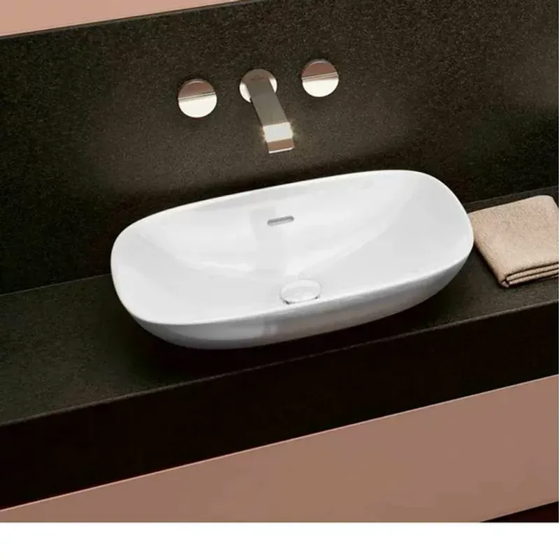 Casa si Gradina - Sanitare - Lavoar baie si accesorii - Lavoare si piedestale - Lavoar pe blat Villeroy&Boch Loop&Friends dreptunghiular alb 56 cm - Infinity.ro