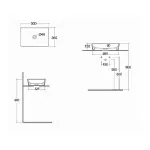 Casa si Gradina - Sanitare - Lavoar baie si accesorii - Lavoare si piedestale - Lavoar pe blat Rak Feeling rectangular 50 cm alb lucios - Infinity.ro