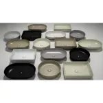 Casa si Gradina - Sanitare - Lavoar baie si accesorii - Lavoare si piedestale - Lavoar pe blat Rak Feeling rectangular 50 cm alb lucios - Infinity.ro