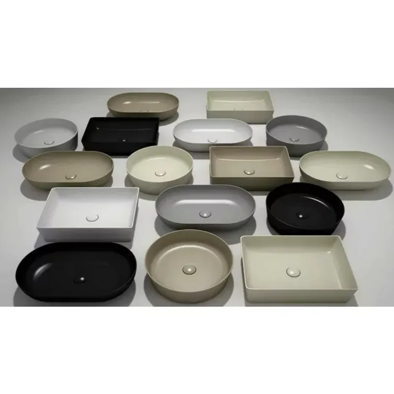 Casa si Gradina - Sanitare - Lavoar baie si accesorii - Lavoare si piedestale - Lavoar pe blat Rak Feeling rectangular 50 cm alb lucios - Infinity.ro