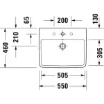 Casa si Gradina - Sanitare - Lavoar baie si accesorii - Lavoare si piedestale - Lavoar suspendat alb Duravit No.1 55 cm - Infinity.ro