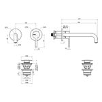 Casa si Gradina - Sanitare - Lavoar baie si accesorii - Baterii sanitare - Baterie pentru lavoar FIMA Carlo Frattini, cu montaj pe perete, ventil, pipa 20 cm, crom - Infinity.ro