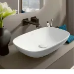 Casa si Gradina - Sanitare - Lavoar baie si accesorii - Lavoare si piedestale - Lavoar pe blat Villeroy&Boch Loop&Friends dreptunghiular alb 62 cm - Infinity.ro