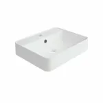 Casa si Gradina - Sanitare - Lavoar baie si accesorii - Lavoare si piedestale - Lavoar pe blat dreptunghiular din compozit Marmite Cara 50x40 cm - Infinity.ro