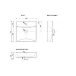 Casa si Gradina - Sanitare - Lavoar baie si accesorii - Lavoare si piedestale - Lavoar pe blat alb Defra Elan 40 cm - Infinity.ro