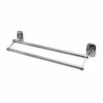 Casa si Gradina - Sanitare - Cazi si cabine de dus - Accesorii cada - Bara dubla portprosop crom Bisk Oregon 61 cm - Infinity.ro