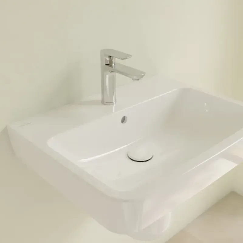 Casa si Gradina - Sanitare - Lavoar baie si accesorii - Lavoare si piedestale - Lavoar suspendat Villeroy&Boch O.Novo 60 cm alb - Infinity.ro