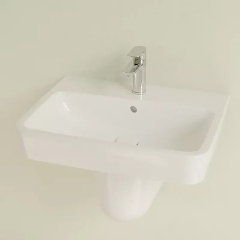 Casa si Gradina - Sanitare - Lavoar baie si accesorii - Lavoare si piedestale - Lavoar suspendat Villeroy&Boch O.Novo 60 cm alb - Infinity.ro