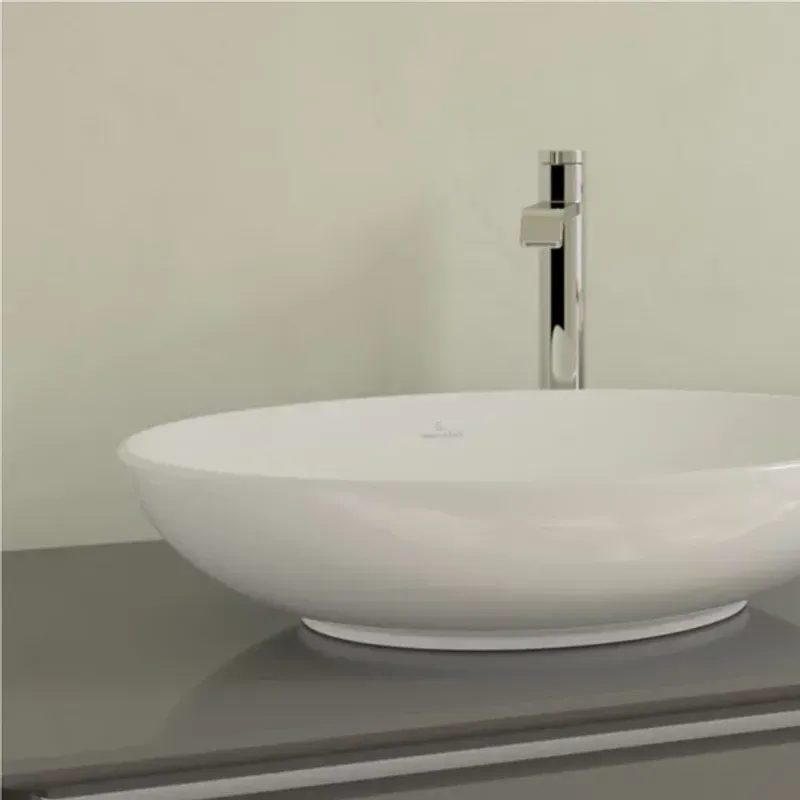 Casa si Gradina - Sanitare - Lavoar baie si accesorii - Lavoare si piedestale - Lavoar pe blat Villeroy&Boch Loop&Friends oval 56 cm alb - Infinity.ro