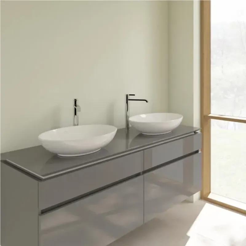 Casa si Gradina - Sanitare - Lavoar baie si accesorii - Lavoare si piedestale - Lavoar pe blat Villeroy&Boch Loop&Friends oval 56 cm alb - Infinity.ro