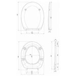 Casa si Gradina - Sanitare - Obiecte sanitare - Accesorii vase de toaleta - Capac WC, Kolo, Idol, cu balamale metalice, alb - Infinity.ro