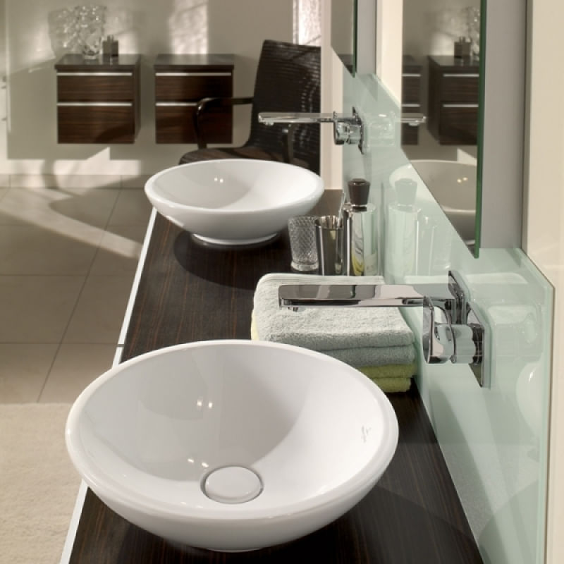 Casa si Gradina - Sanitare - Lavoar baie si accesorii - Lavoare si piedestale - Lavoar pe blat Villeroy & Boch, Loop & Friends, rotund, 43 cm, alb - Infinity.ro