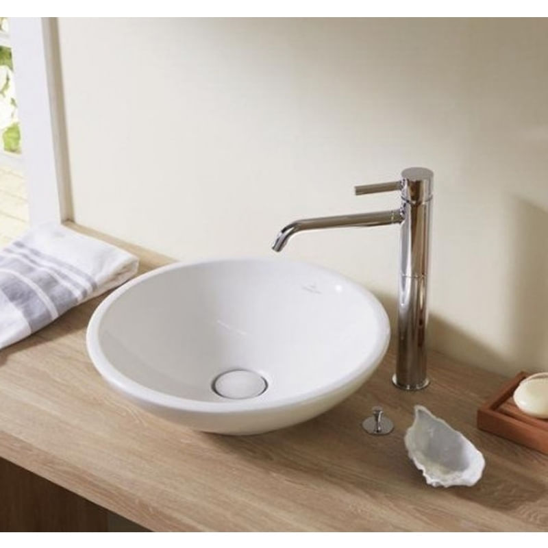 Casa si Gradina - Sanitare - Lavoar baie si accesorii - Lavoare si piedestale - Lavoar pe blat Villeroy & Boch, Loop & Friends, rotund, 43 cm, alb - Infinity.ro