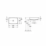 Casa si Gradina - Sanitare - Lavoar baie si accesorii - Lavoare si piedestale - Lavoar pe blat Villeroy&Boch Artis dreptunghiular Titanceram 58 cm - Infinity.ro