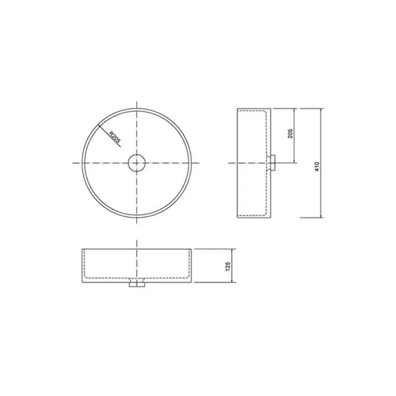 Casa si Gradina - Sanitare - Lavoar baie si accesorii - Lavoare si piedestale - Lavoar pe blat alb Defra Bolia 41 cm - Infinity.ro