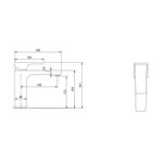 Casa si Gradina - Sanitare - Lavoar baie si accesorii - Baterii sanitare - Baterie lavoar Villeroy & Boch, Architectura Square, fara ventil, negru mat - Infinity.ro