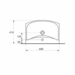 Casa si Gradina - Sanitare - Lavoar baie si accesorii - Lavoare si piedestale - Lavoar Suspendat Carina Cersanit 60cm - Infinity.ro