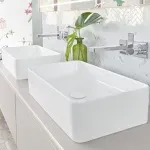 Casa si Gradina - Sanitare - Lavoar baie si accesorii - Lavoare si piedestale - Lavoar pe blat Villeroy&Boch Collaro dreptunghiular 56 cm alb - Infinity.ro