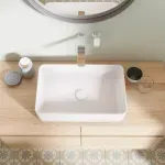 Casa si Gradina - Sanitare - Lavoar baie si accesorii - Lavoare si piedestale - Lavoar pe blat Villeroy&Boch Collaro dreptunghiular 56 cm alb - Infinity.ro