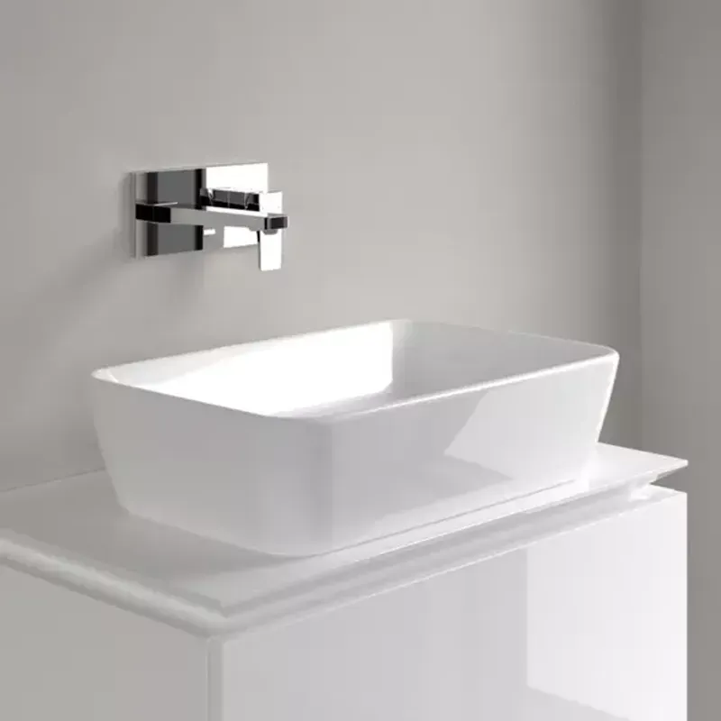 Casa si Gradina - Sanitare - Lavoar baie si accesorii - Lavoare si piedestale - Lavoar pe blat Villeroy&Boch Architectura dreptunghiular finisaj alb lucios 60 cm - Infinity.ro