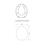 Casa si Gradina - Sanitare - Obiecte sanitare - Accesorii vase de toaleta - Capac WC Cersanit Etiuda alb lucios - Infinity.ro