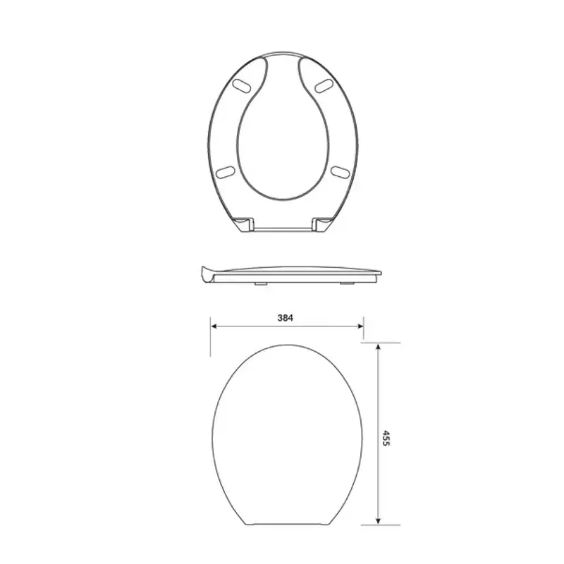 Casa si Gradina - Sanitare - Obiecte sanitare - Accesorii vase de toaleta - Capac WC Cersanit Etiuda alb lucios - Infinity.ro