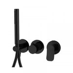 Casa si Gradina - Sanitare - Lavoar baie si accesorii - Baterii sanitare - Baterie de dus FIMA Carlo Frattini, Flo, cu set dus, negru mat - Infinity.ro