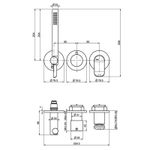 Casa si Gradina - Sanitare - Lavoar baie si accesorii - Baterii sanitare - Baterie de dus FIMA Carlo Frattini, Flo, cu set dus, negru mat - Infinity.ro
