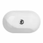 Casa si Gradina - Sanitare - Lavoar baie si accesorii - Lavoare si piedestale - Lavoar oval alb pe blat Cersanit Inverto 60 cm - Infinity.ro