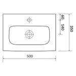 Casa si Gradina - Sanitare - Lavoar baie si accesorii - Lavoare si piedestale - Lavoar slim pentru mobilier, Cersanit, Moduo, 50 x 35 cm, alb - Infinity.ro