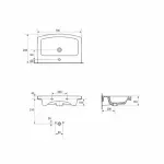 Casa si Gradina - Sanitare - Lavoar baie si accesorii - Lavoare si piedestale - Lavoar pe mobilier Cersanit Easy 70x46 cm - Infinity.ro
