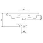 Casa si Gradina - Sanitare - Lavoar baie si accesorii - Lavoare si piedestale - Lavoar slim pentru mobilier, Cersanit, Moduo, 80x38 cm, alb - Infinity.ro