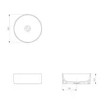 Casa si Gradina - Sanitare - Lavoar baie si accesorii - Lavoare si piedestale - Lavoar pe blat Cersanit Crea alb lucios 38 cm - Infinity.ro