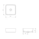 Casa si Gradina - Sanitare - Lavoar baie si accesorii - Lavoare si piedestale - Lavoar pe blat Cersanit Crea alb lucios 35 cm - Infinity.ro