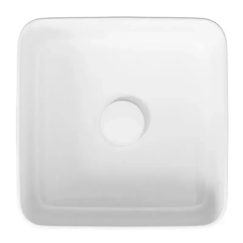 Casa si Gradina - Sanitare - Lavoar baie si accesorii - Lavoare si piedestale - Lavoar pe blat Cersanit Crea alb lucios 35 cm - Infinity.ro