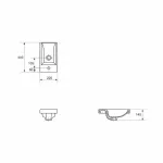 Casa si Gradina - Sanitare - Lavoar baie si accesorii - Lavoare si piedestale - Lavoar pe mobilier Cersanit Como 40x20 cm - Infinity.ro