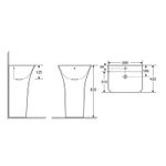 Casa si Gradina - Sanitare - Lavoar baie si accesorii - Lavoare si piedestale - Lavoar stativ, Fluminia, Aramis 55, back-to-wall, alb - Infinity.ro