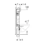 Casa si Gradina - Sanitare - Obiecte sanitare - Accesorii vase de toaleta - Rezervor incastrat Geberit Delta cu cadru Kombifix Basic pentru wc suspendat 108 cm - Infinity.ro
