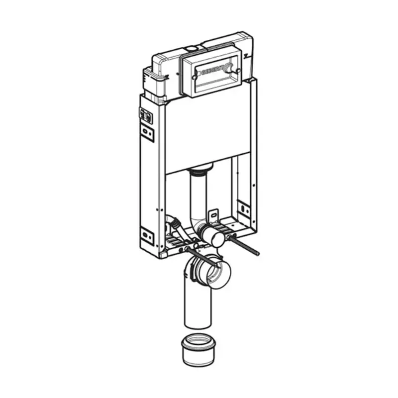 Casa si Gradina - Sanitare - Obiecte sanitare - Accesorii vase de toaleta - Rezervor incastrat Geberit Delta cu cadru Kombifix Basic pentru wc suspendat 108 cm - Infinity.ro