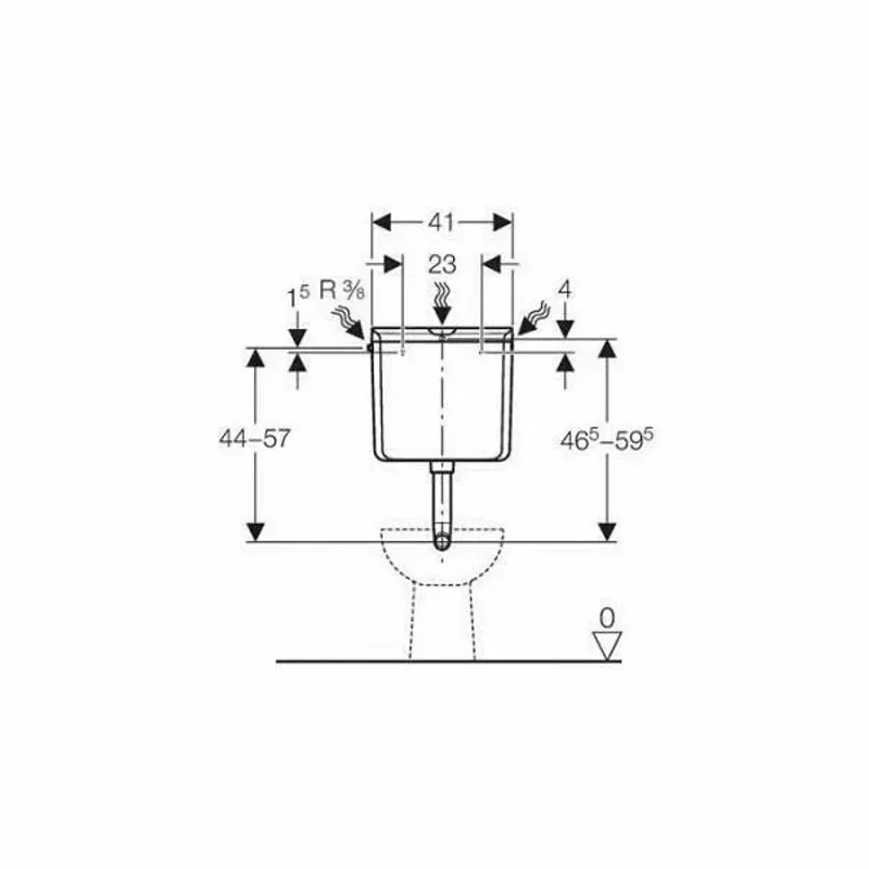 Casa si Gradina - Sanitare - Obiecte sanitare - Accesorii vase de toaleta - Rezervor pentru vas wc Geberit Rio AP110 cu montaj la semiinaltime alb - Infinity.ro