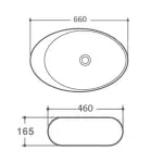 Casa si Gradina - Sanitare - Lavoar baie si accesorii - Lavoare si piedestale - Lavoar pe blat Fluminia Maxi Egg alb 66 cm - Infinity.ro