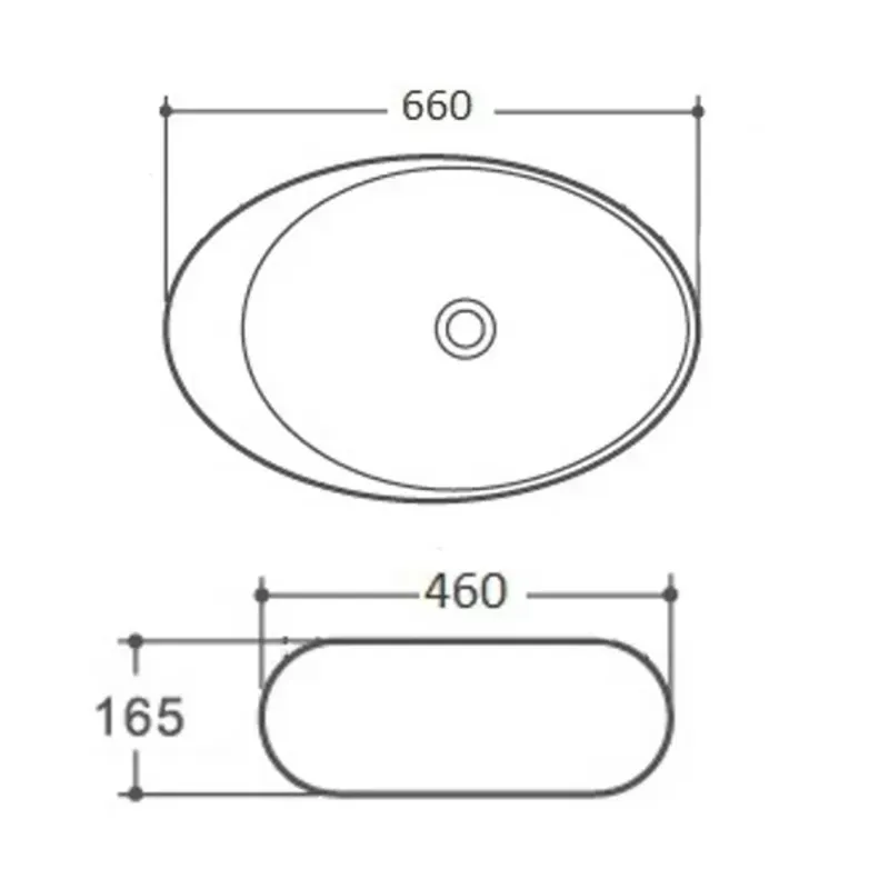 Casa si Gradina - Sanitare - Lavoar baie si accesorii - Lavoare si piedestale - Lavoar pe blat Fluminia Maxi Egg alb 66 cm - Infinity.ro