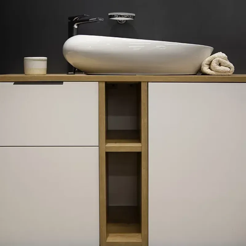 Casa si Gradina - Sanitare - Lavoar baie si accesorii - Lavoare si piedestale - Lavoar pe blat Fluminia Maxi Egg alb 66 cm - Infinity.ro