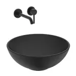 Casa si Gradina - Sanitare - Lavoar baie si accesorii - Lavoare si piedestale - Lavoar pe blat Ideal Standard Strada 41 cm negru mat - Infinity.ro